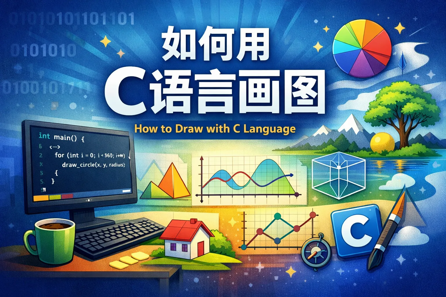 如何用 c 语言画