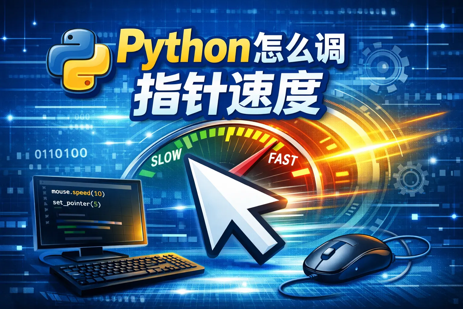 Python怎么调指针速度