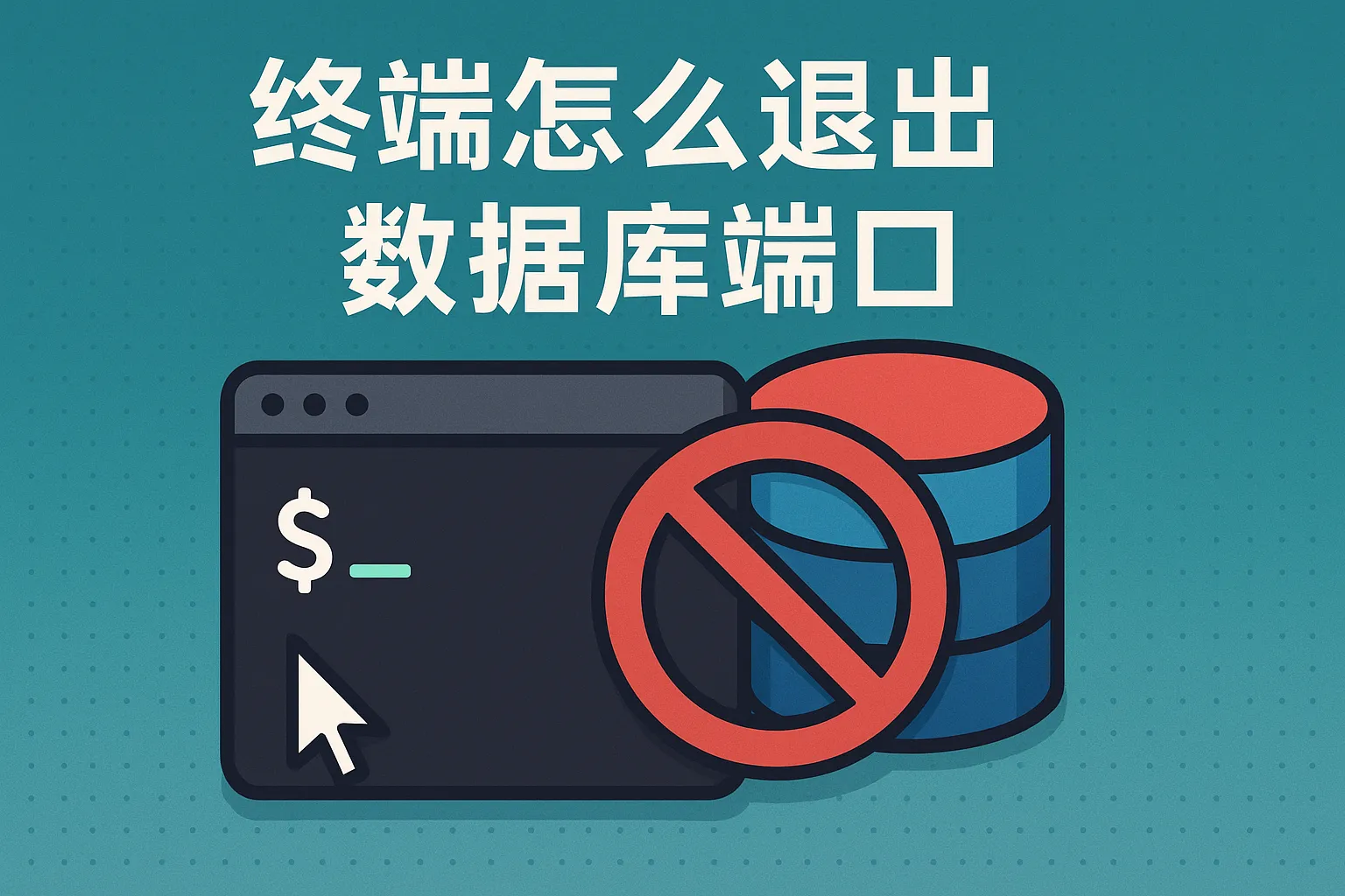 终端怎么退出数据库端口