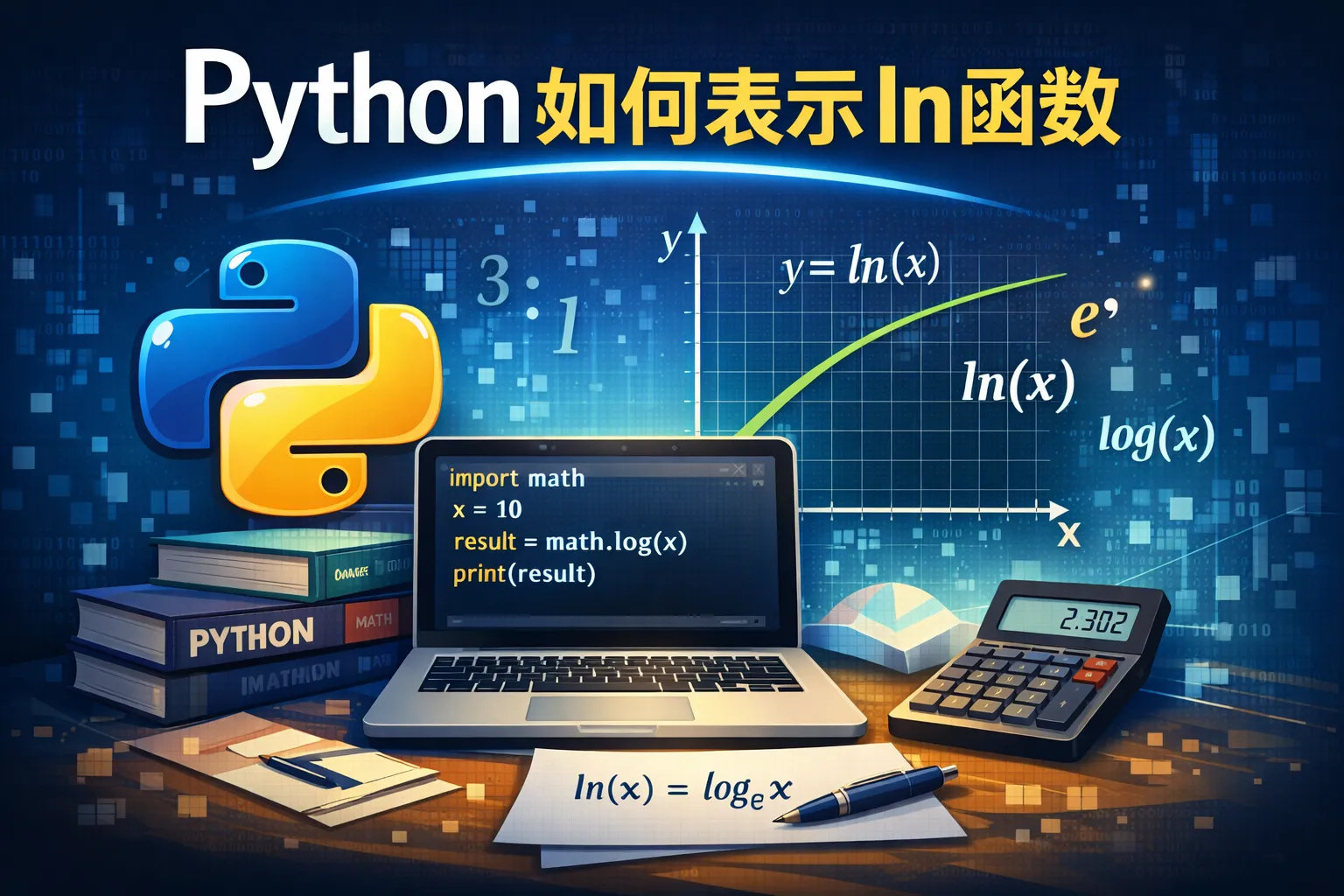 python如何表示ln函数