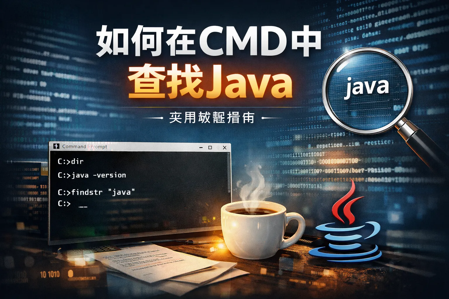 如何在cmd中查找java