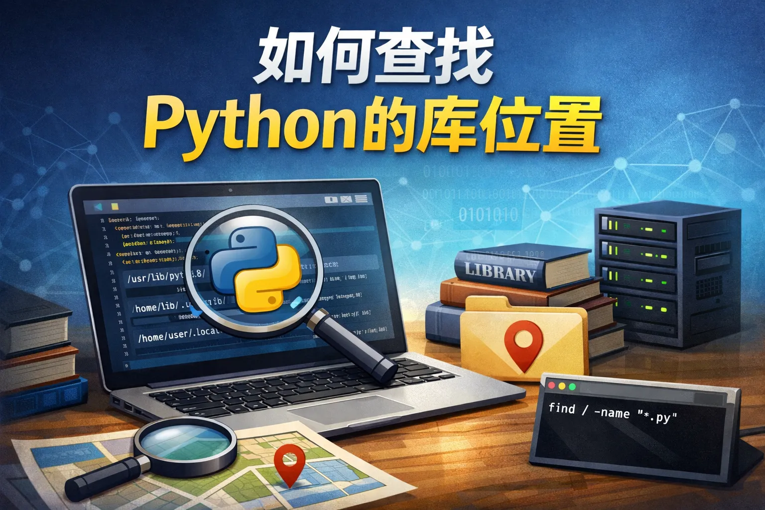 如何查找python的库位置