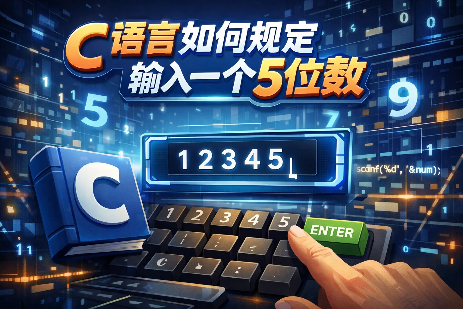 c语言如何规定输入一个5位数