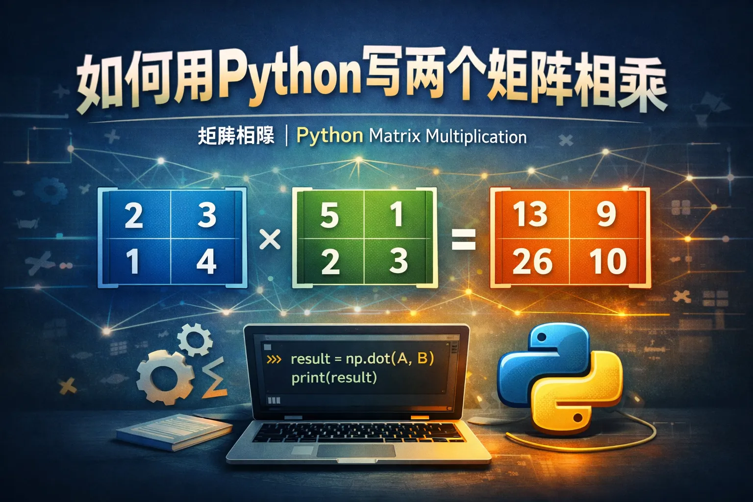 如何用Python写两个矩阵相乘