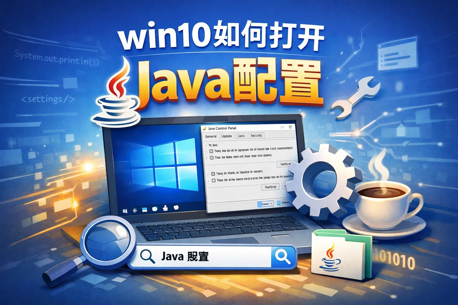 win10如何打开java配置