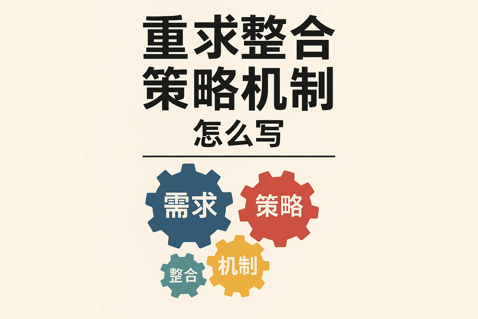 需求整合策略机制怎么写
