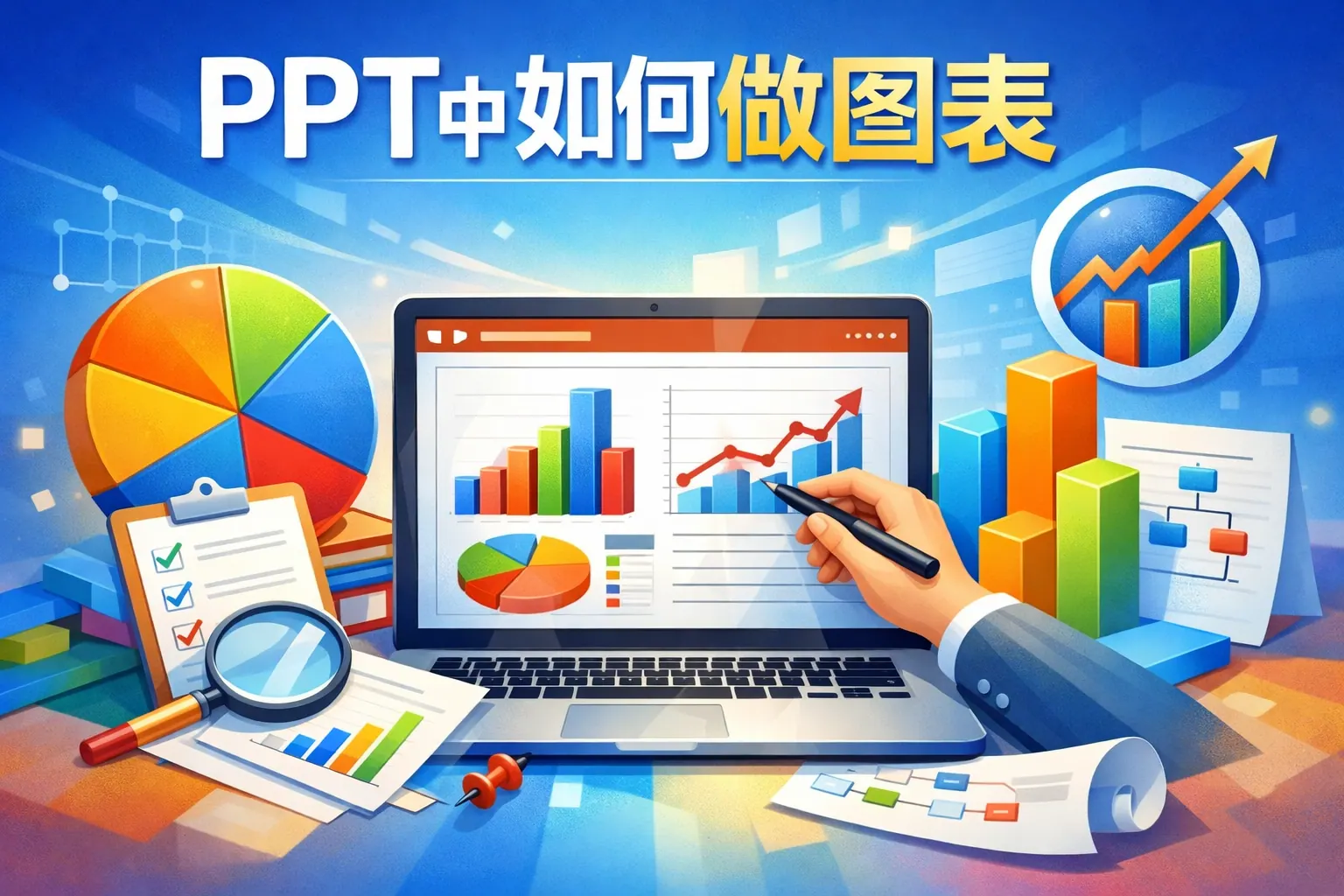 ppt中如何做图表