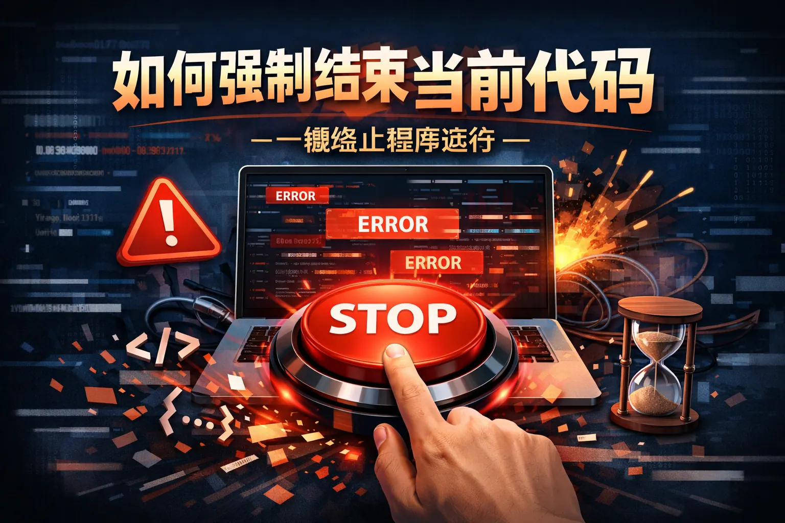 如何强制结束当前代码