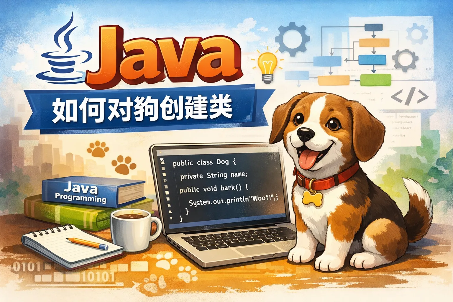 java如何对狗创建类