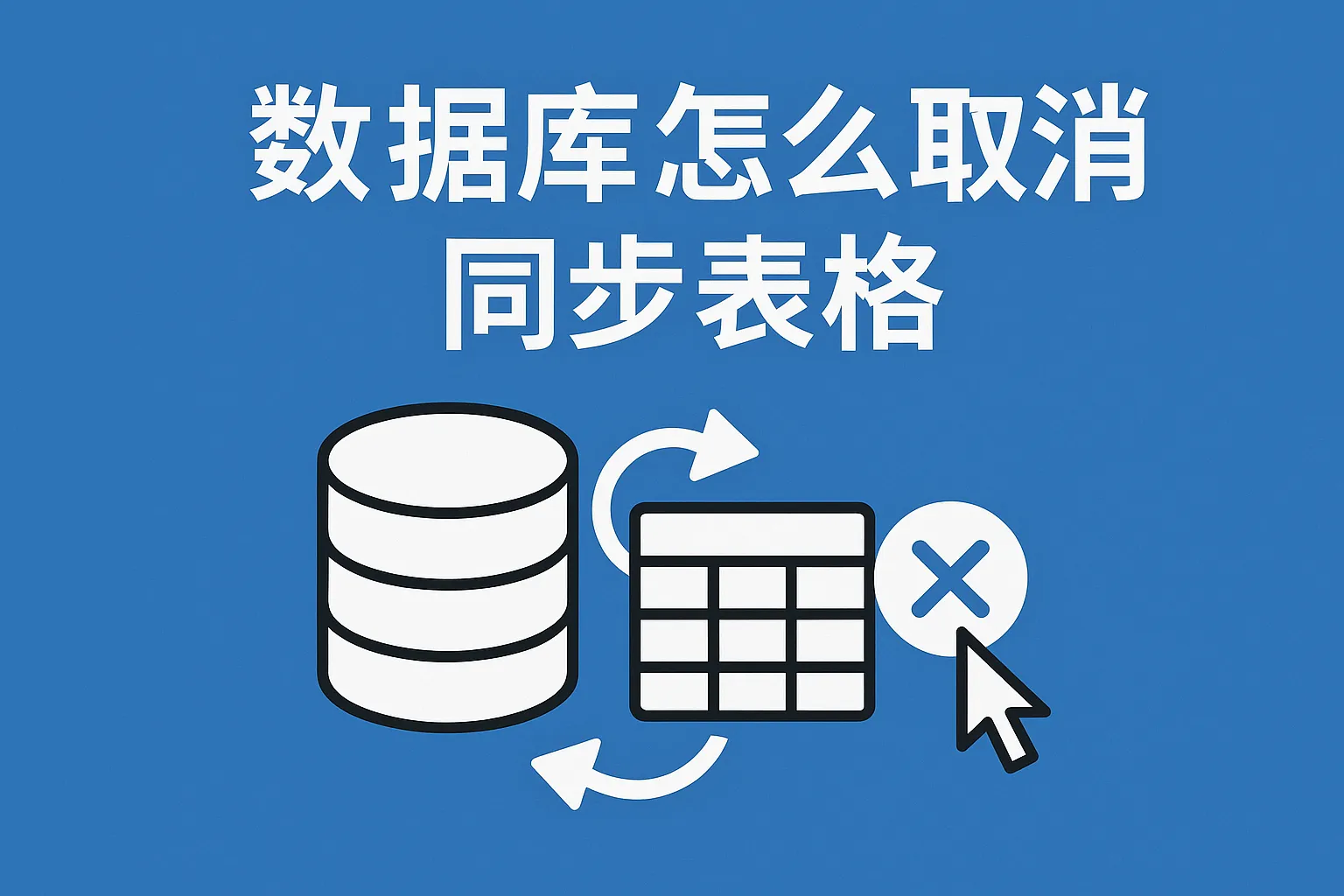 数据库怎么取消同步表格
