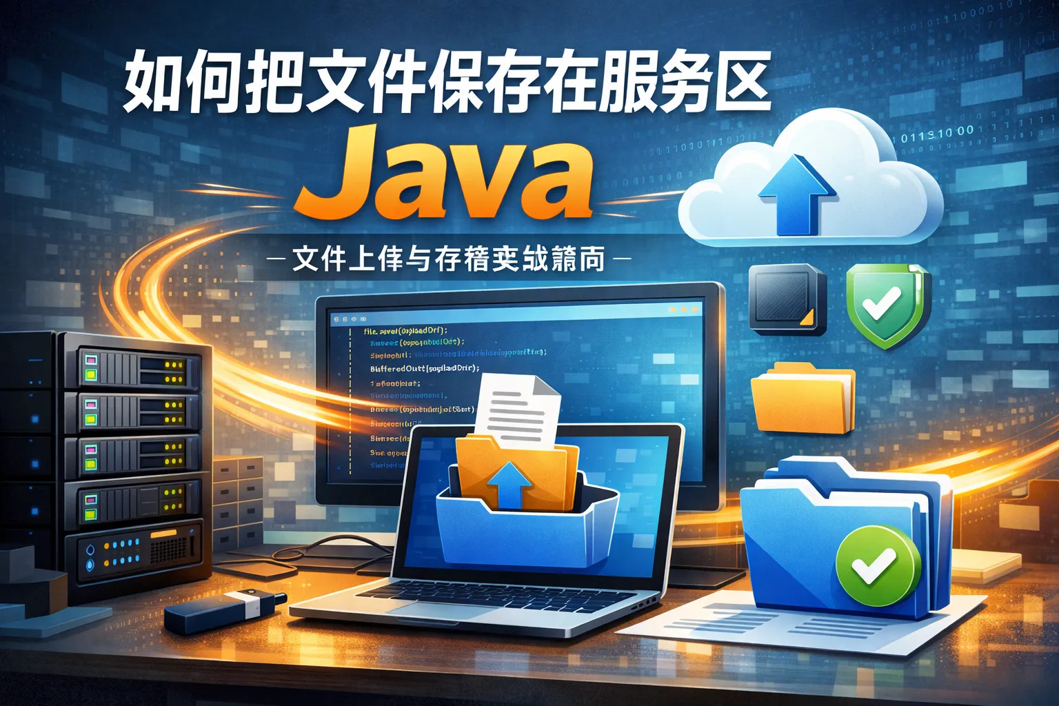 如何把文件保存在服务区java