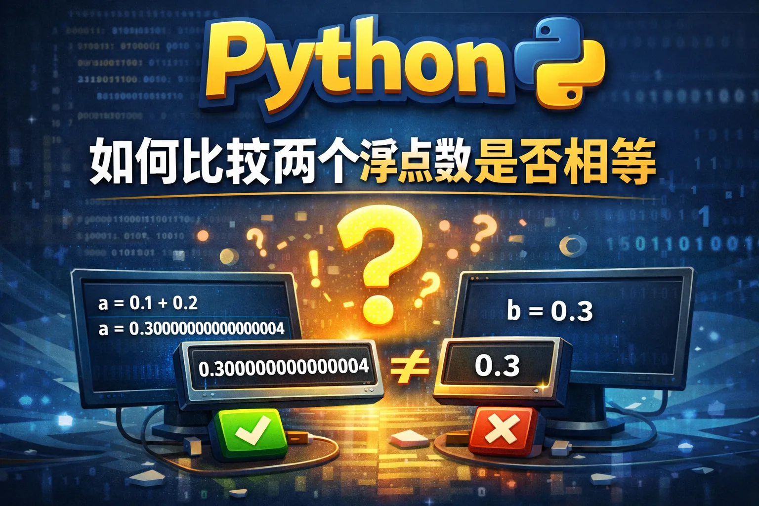 python如何比较二个浮点数是否相等