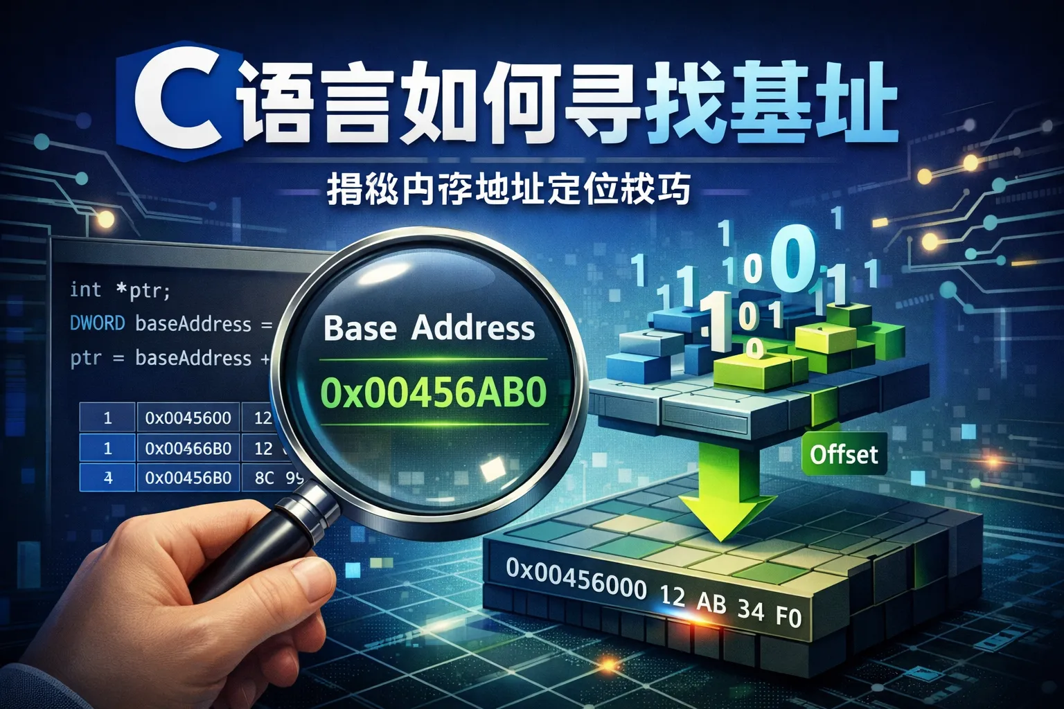c语言如何寻找基址
