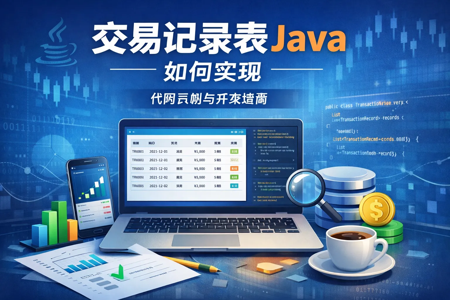 交易记录表java如何实现