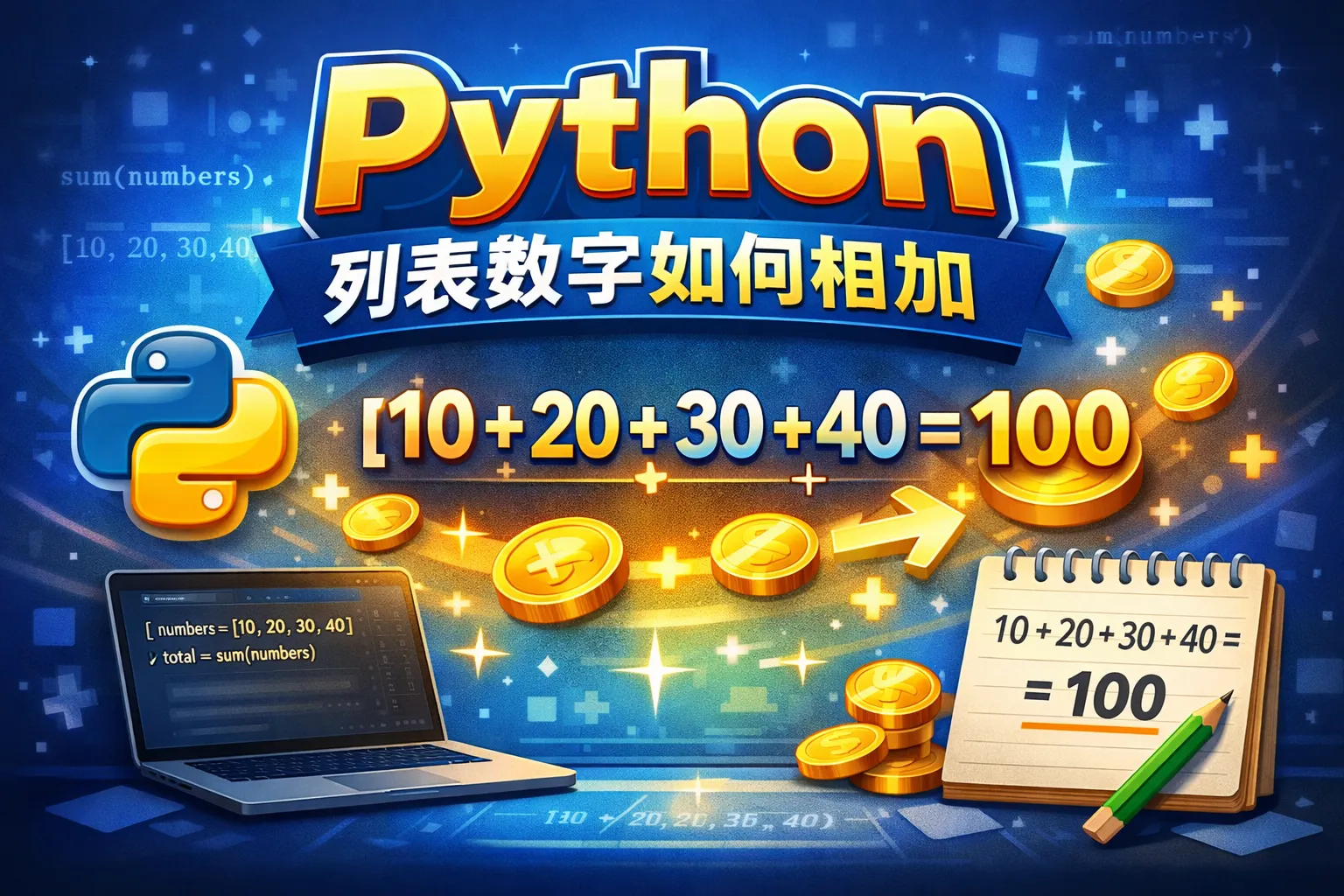 python列表数字如何相加