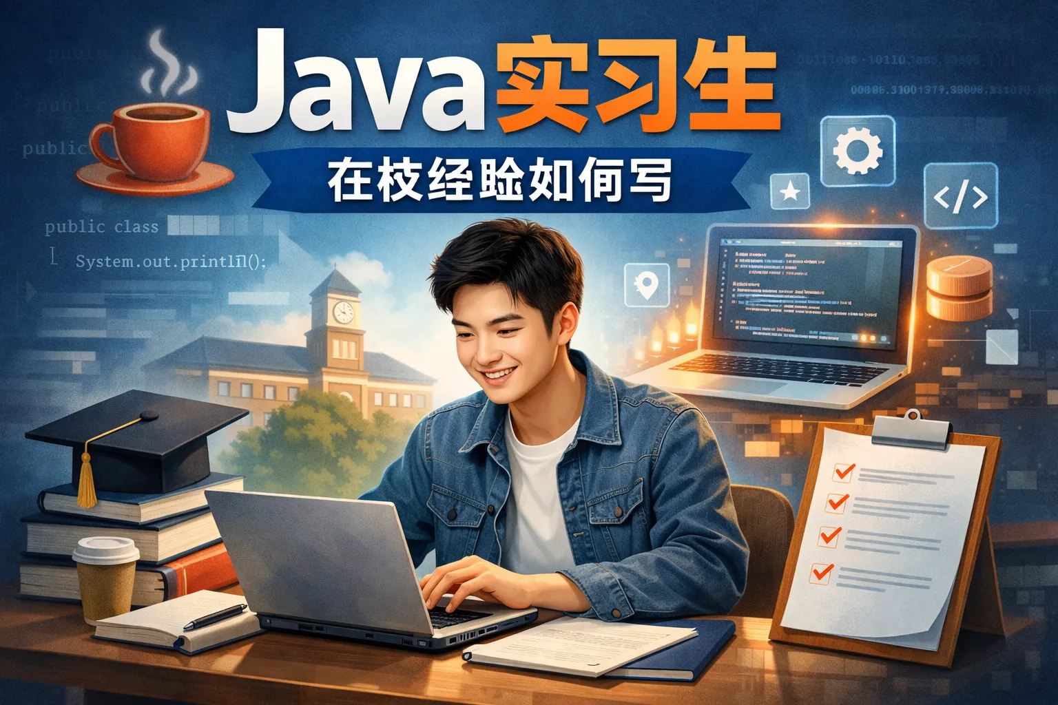 java实习生在校经验如何写