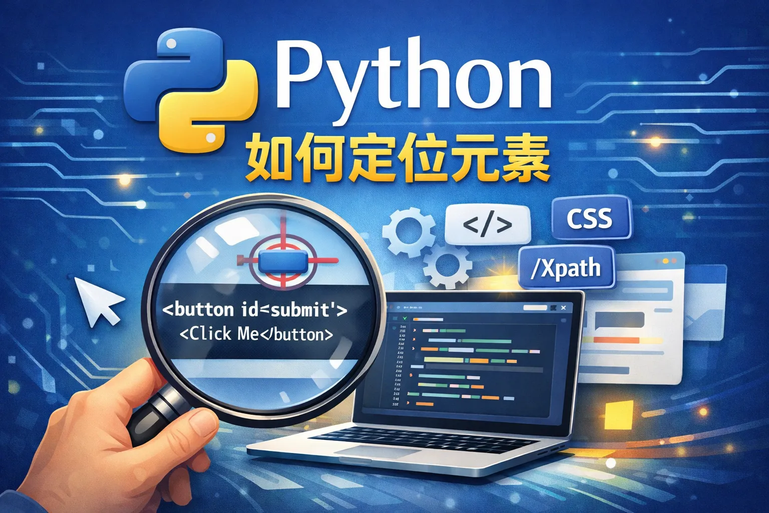 python 如何定位元素
