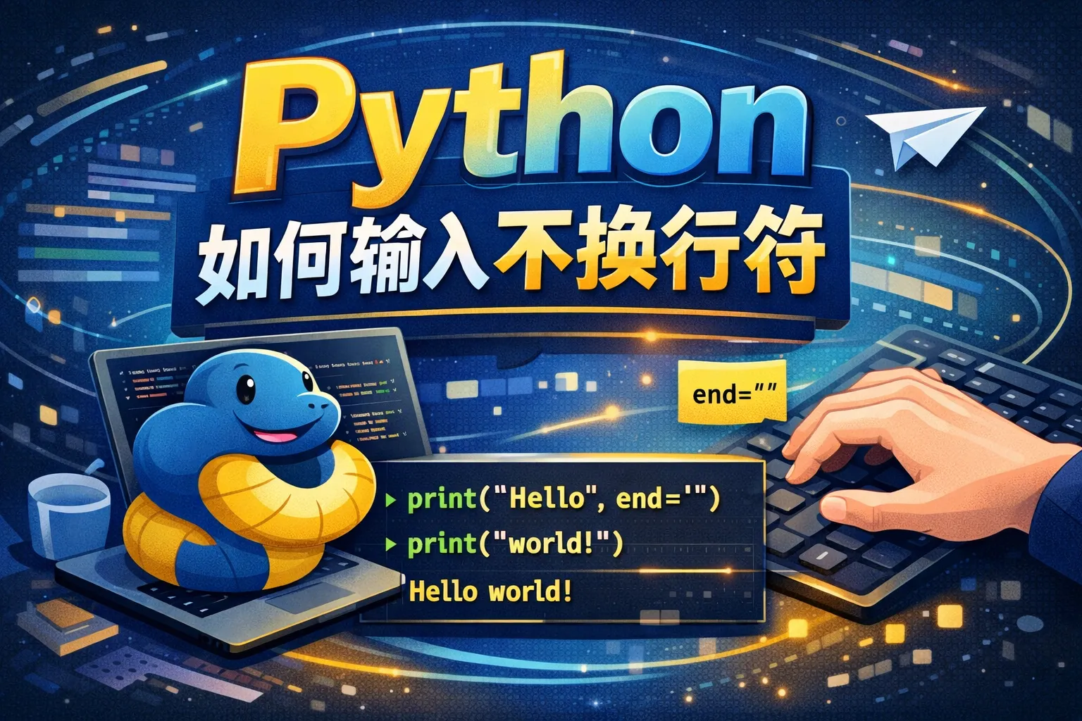 python如何输入不换行符