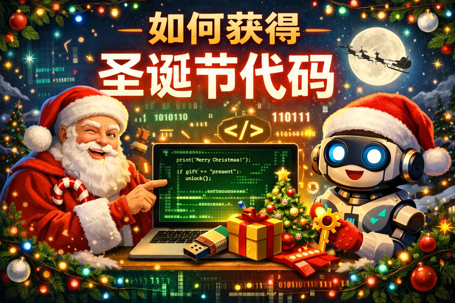 如何获得圣诞节代码