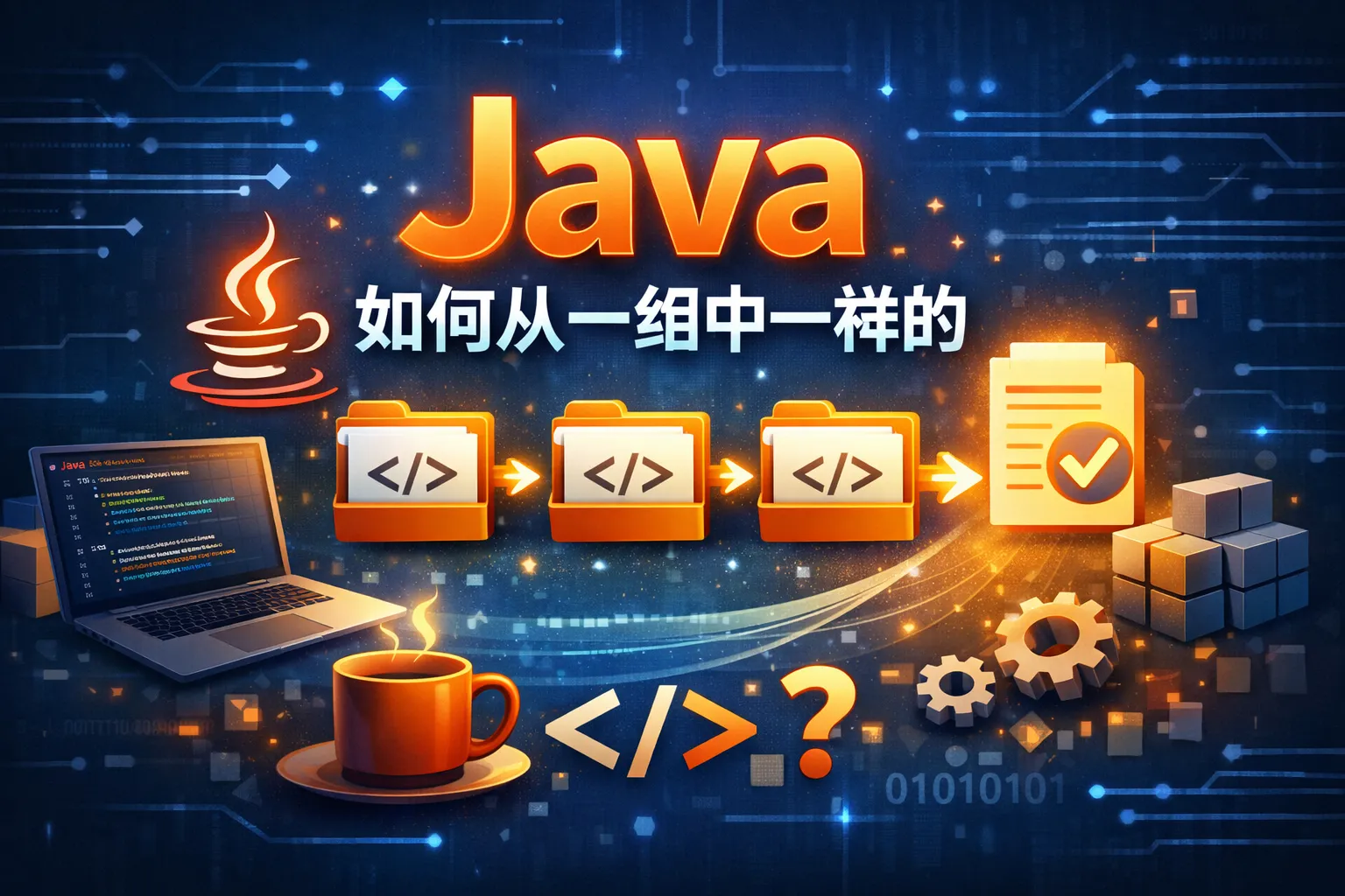java如何从一组中一样的