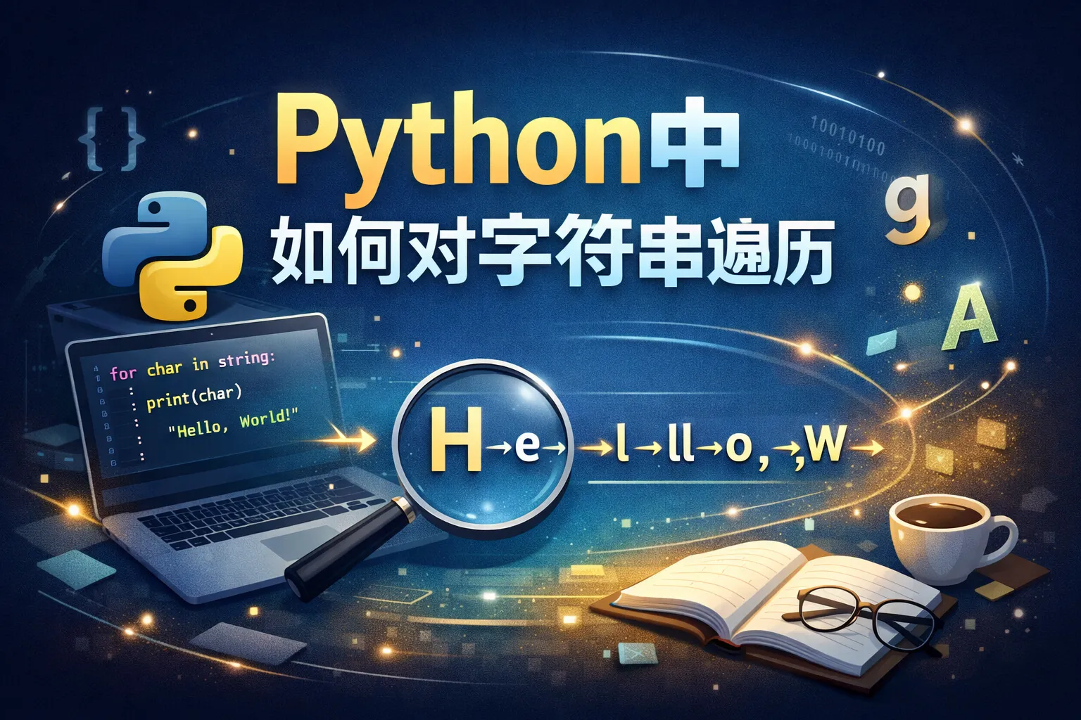 python中如何对字符串遍历