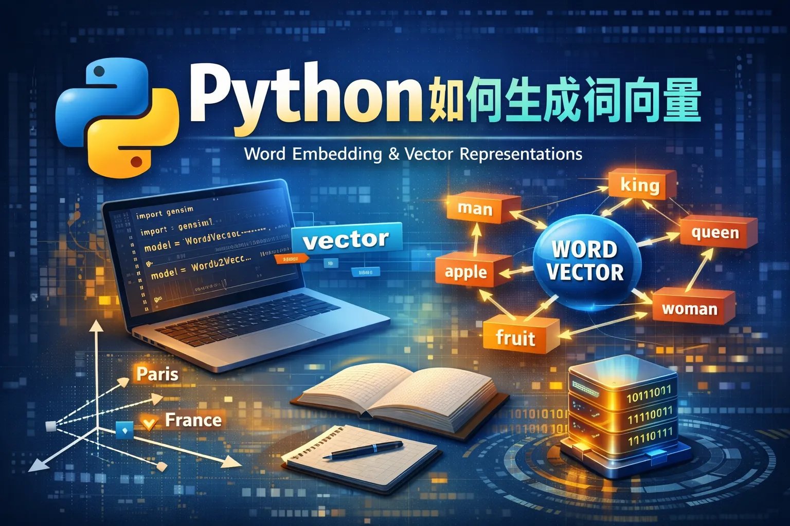 python如何生成词向量