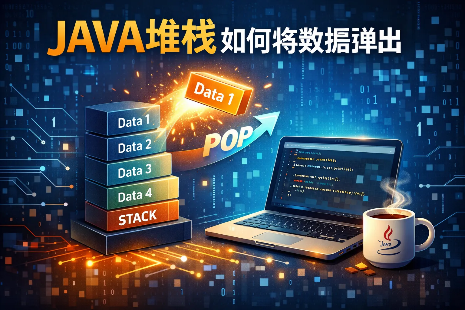 JAVA堆栈如何将数据弹出