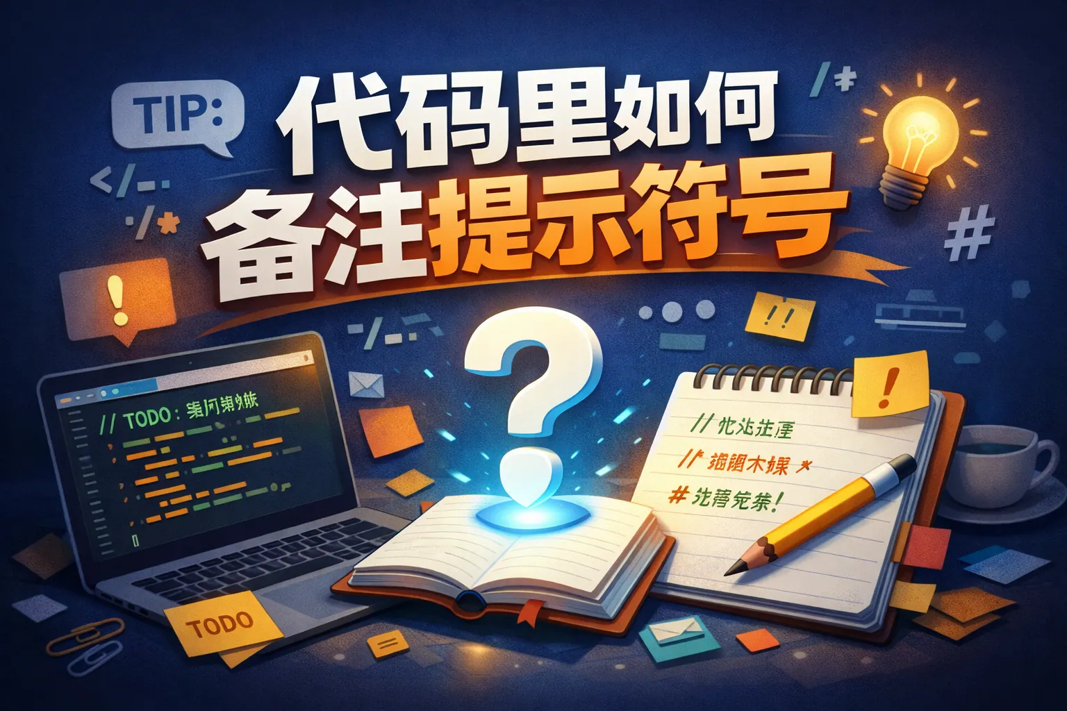代码里如何备注提示符号