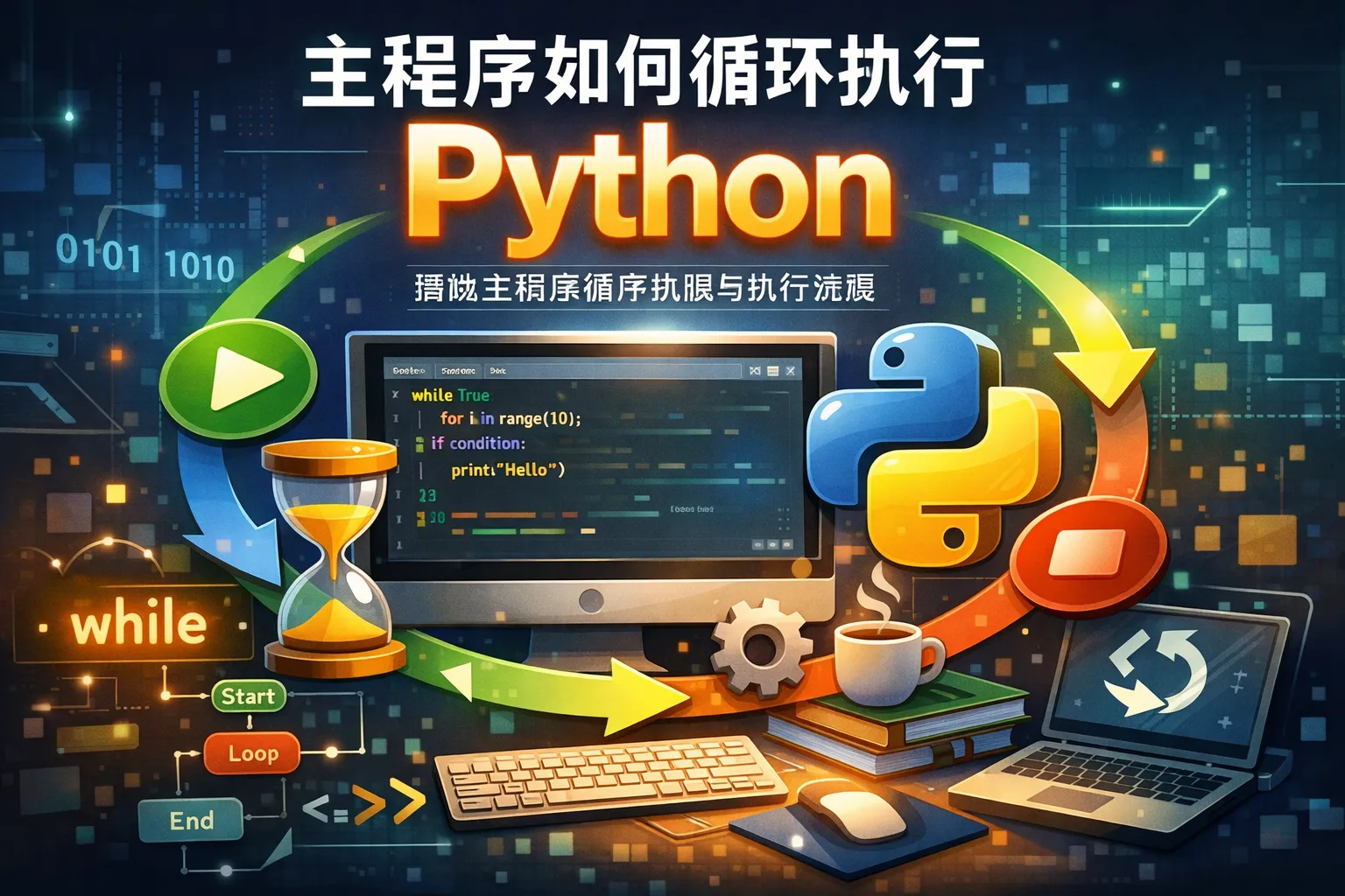 主程序如何循环执行python