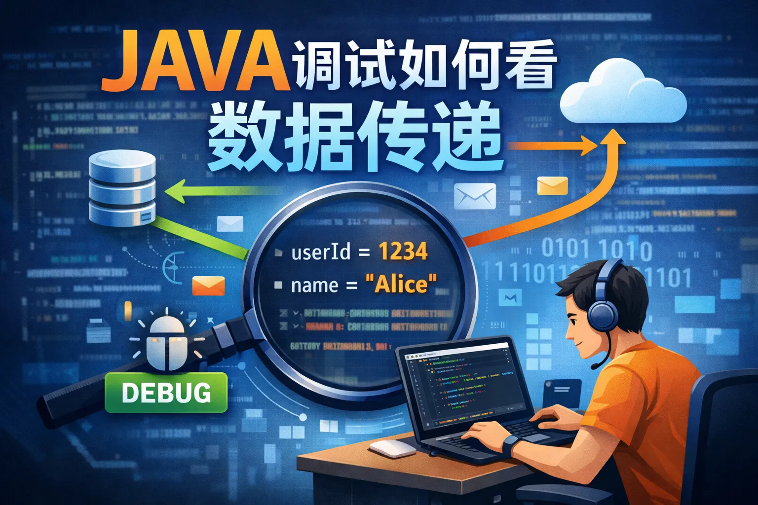 JAVA调试如何看数据传递