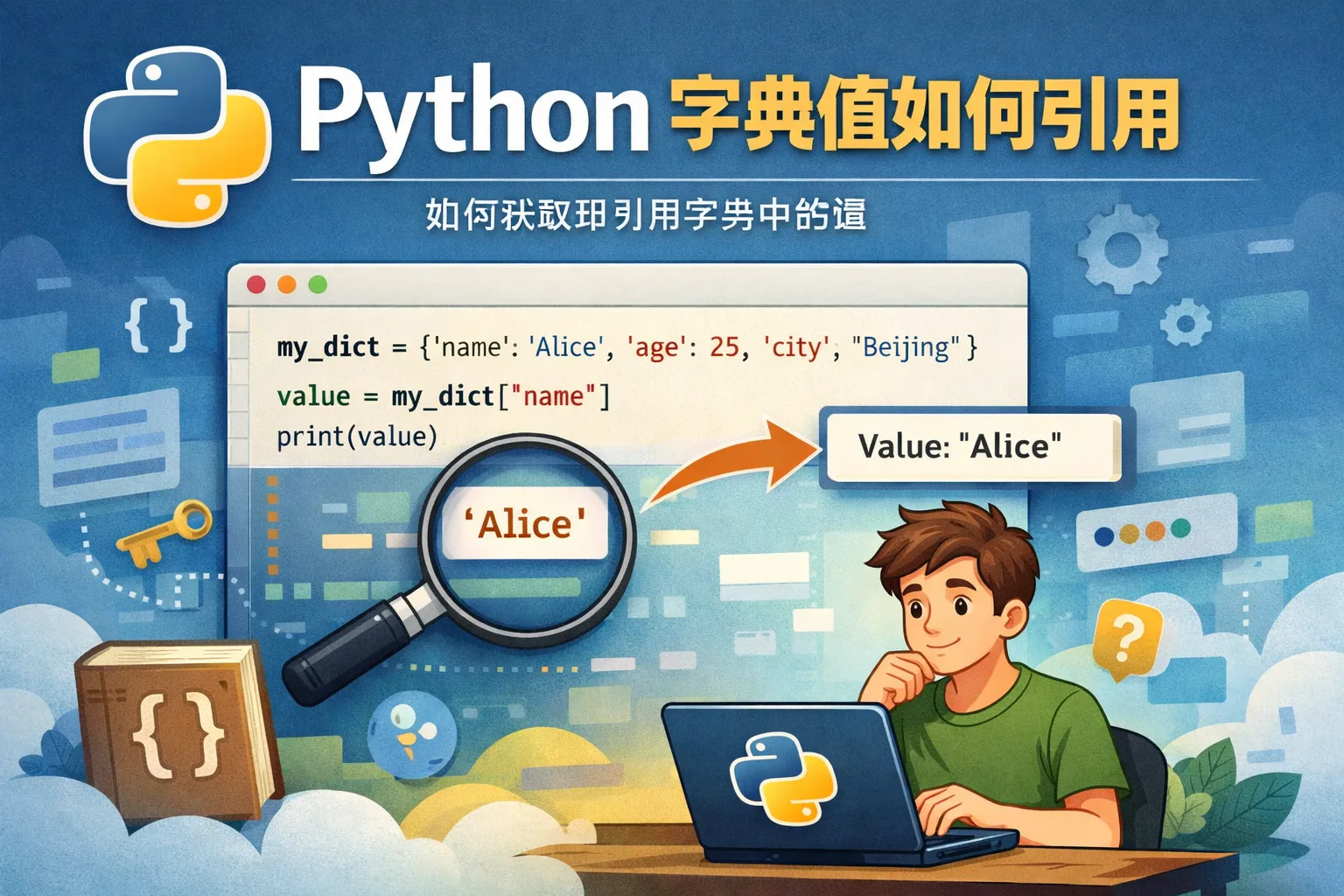 python 字典值如何引用