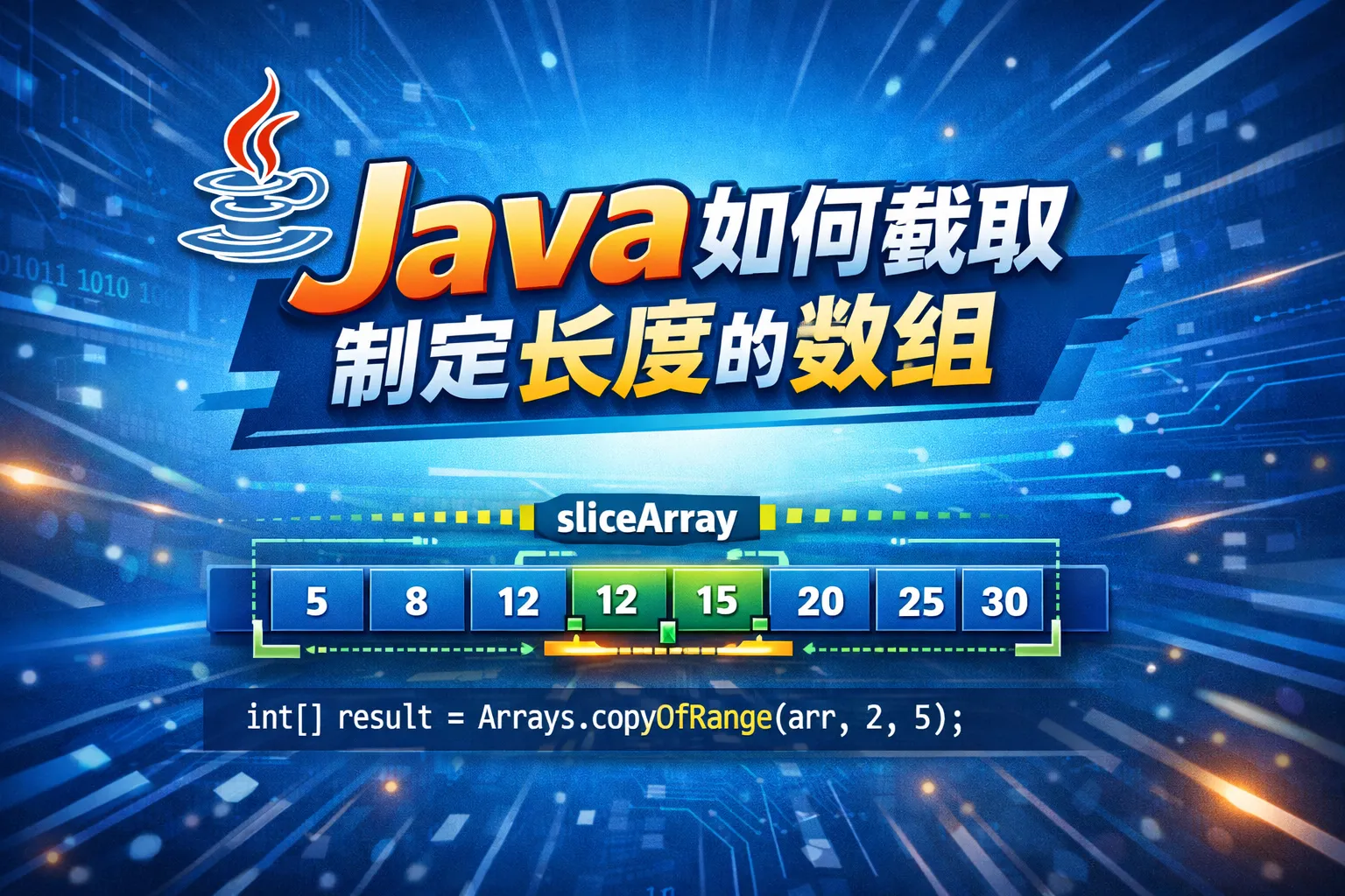 java如何截取制定长度的数组