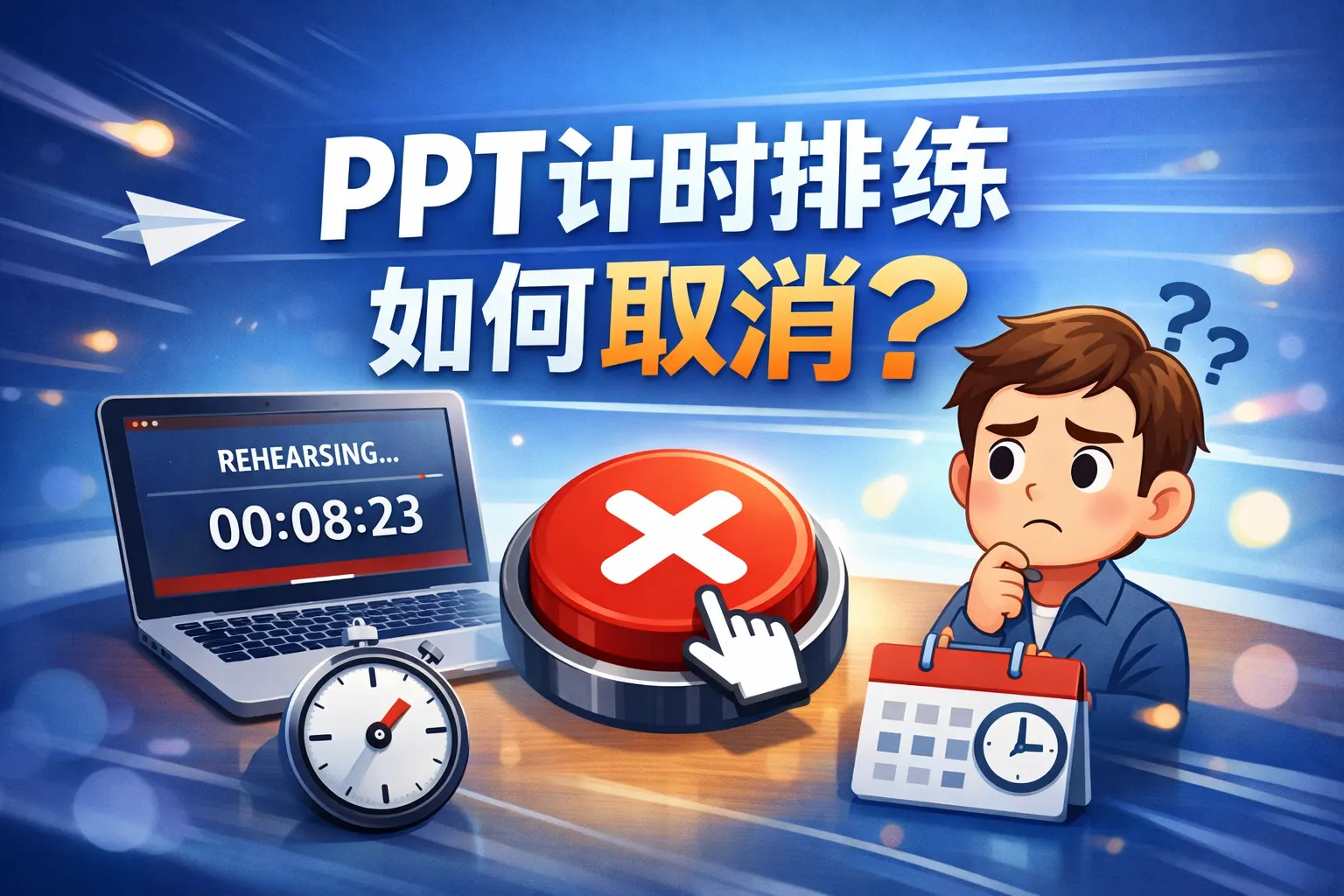 ppt计时排练如何取消