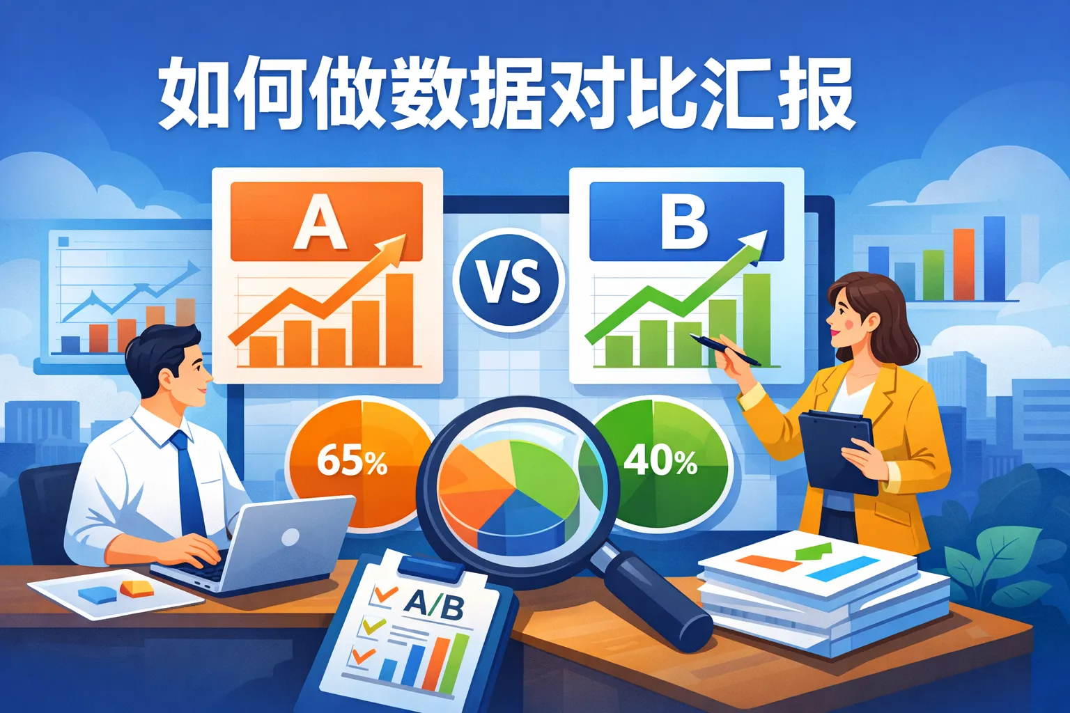 如何做数据对比汇报