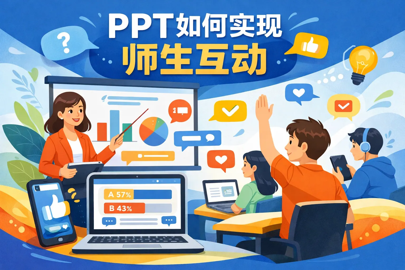 ppt如何实现师生互动