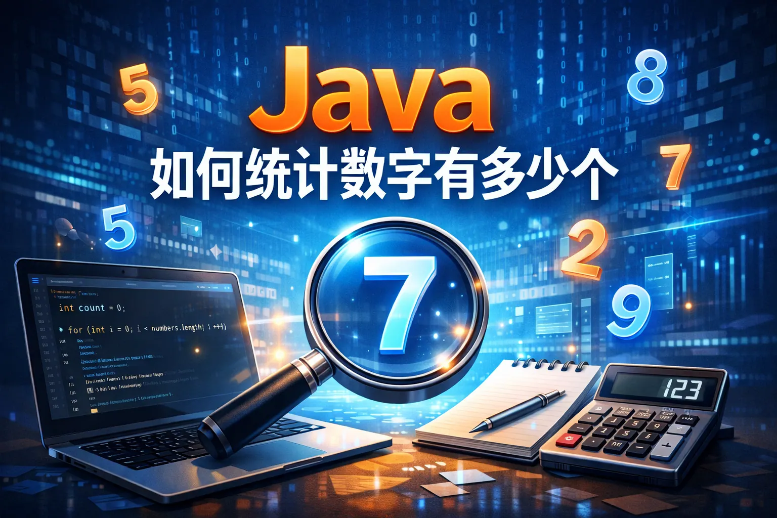 java如何统计数字有多少个