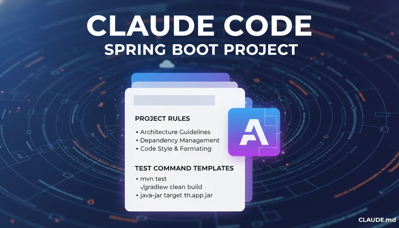 Claude Code 怎么为 Spring Boot 项目制定 CLAUDE.md？项目规则和测试命令模板