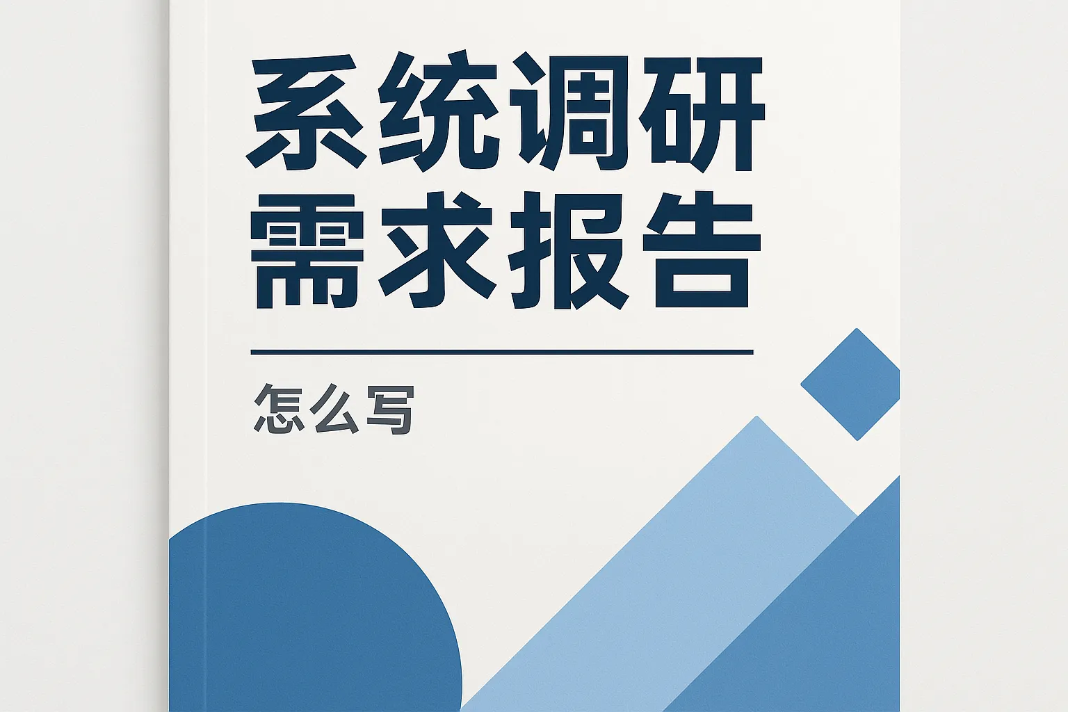 系统调研需求报告怎么写