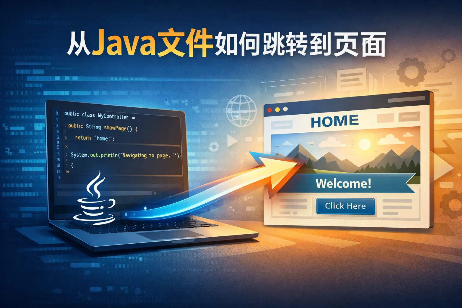 从java文件如何跳转到页面