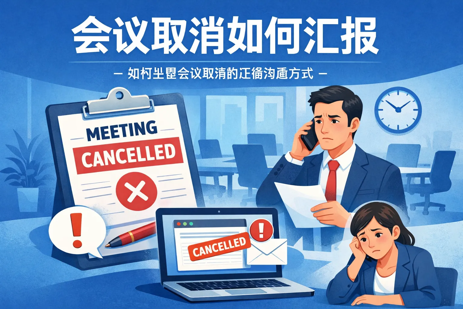 会议取消如何汇报