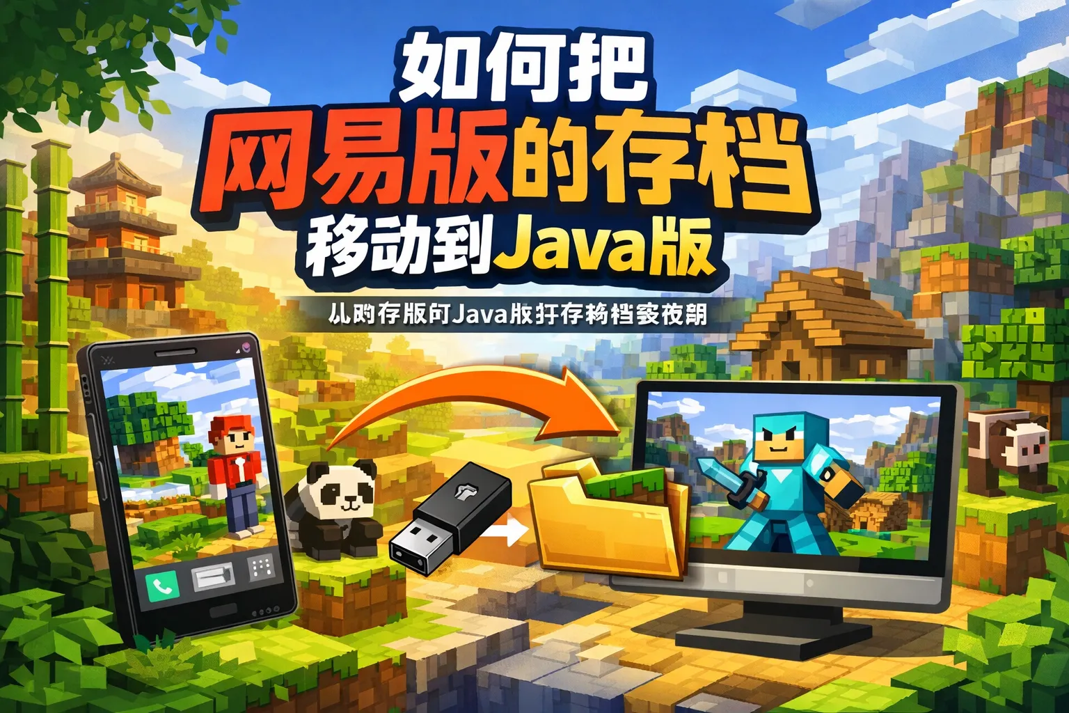 如何把网易版的存档移动到java版