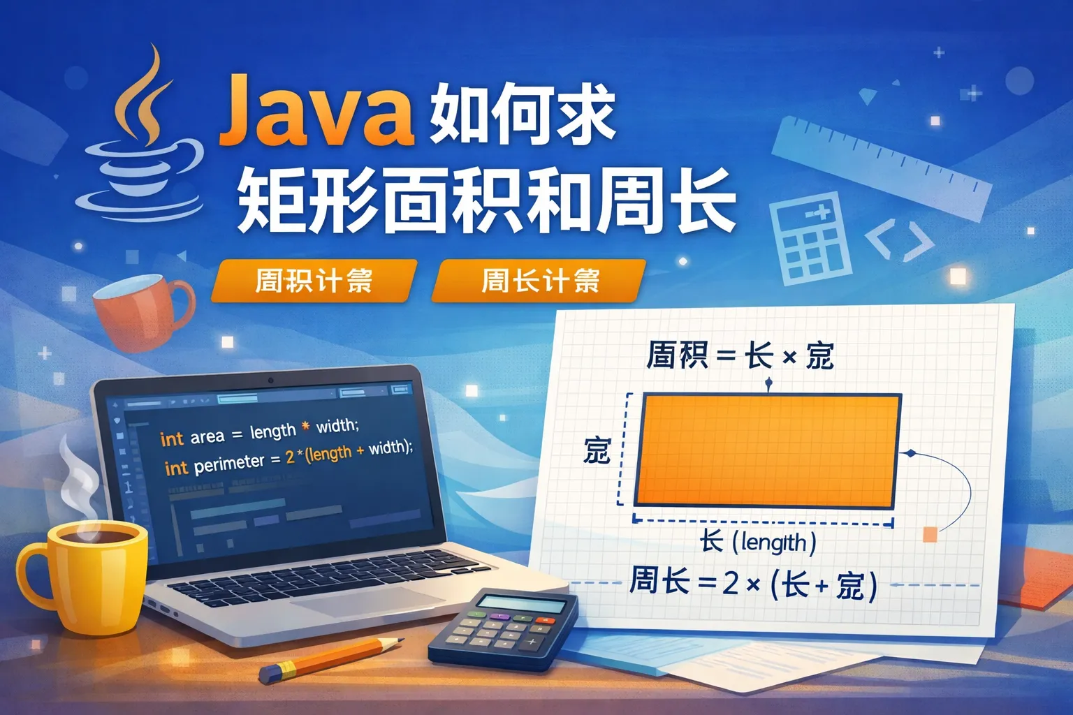 java如何求矩形面积和周长