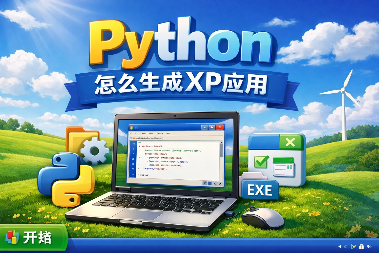 python怎么生成xp应用