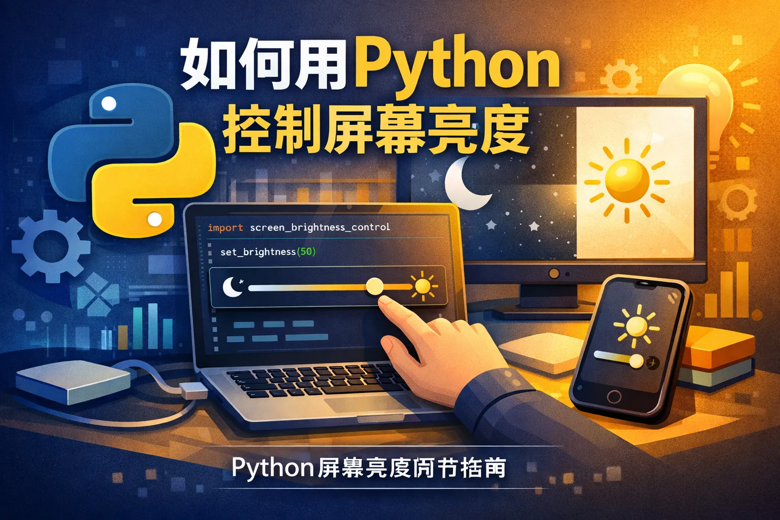 如何用python控制屏幕亮度