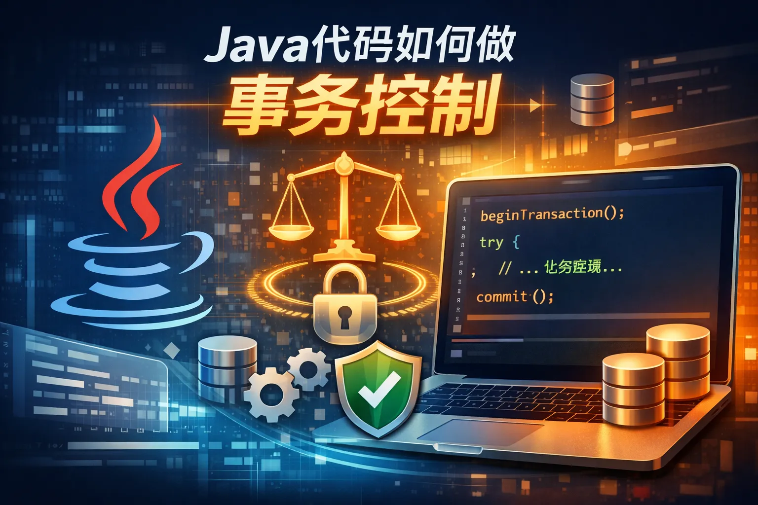 java代码如何做事务控制