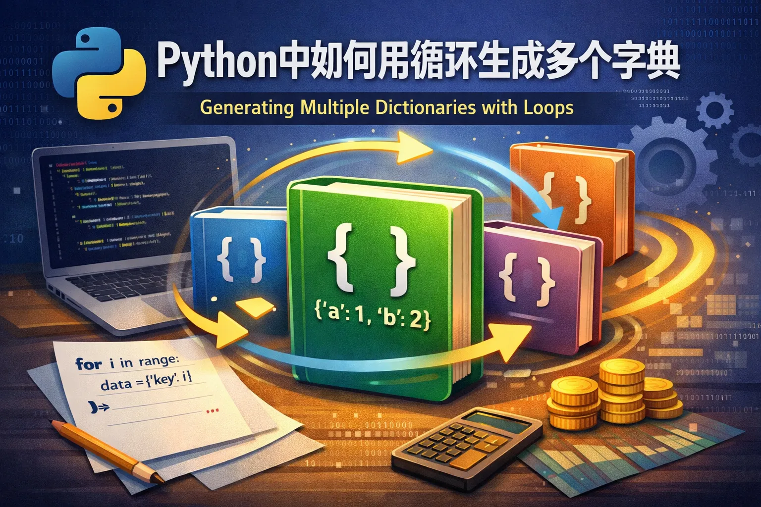 python中如何用循环生成多个字典