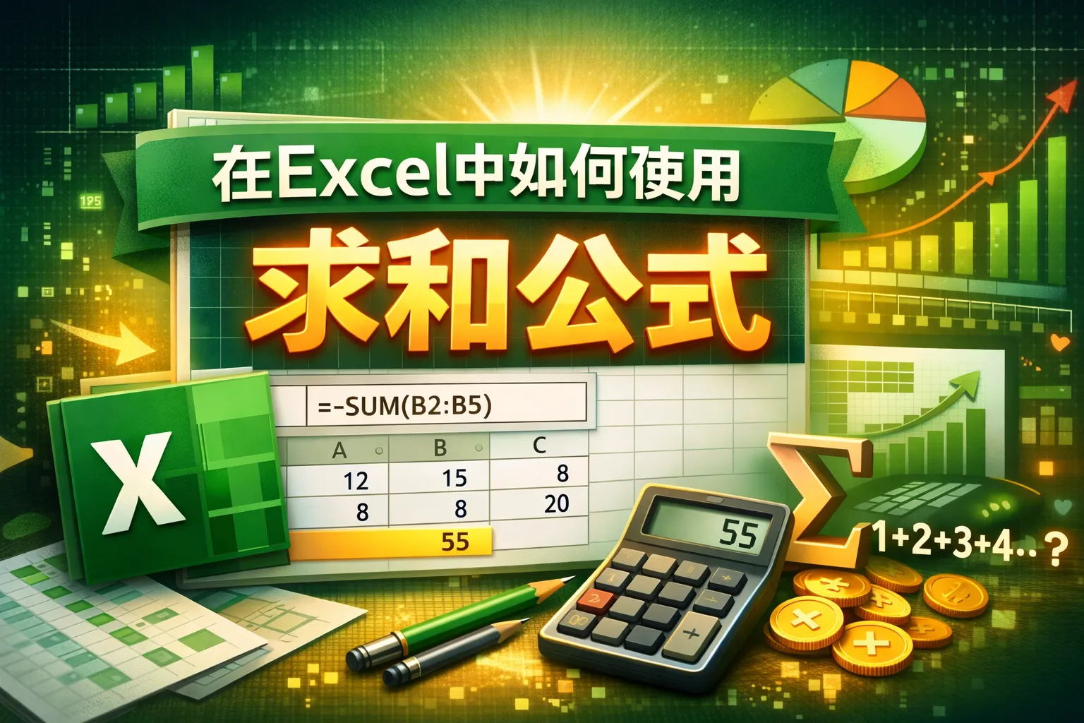在excel中如何使用求和公式