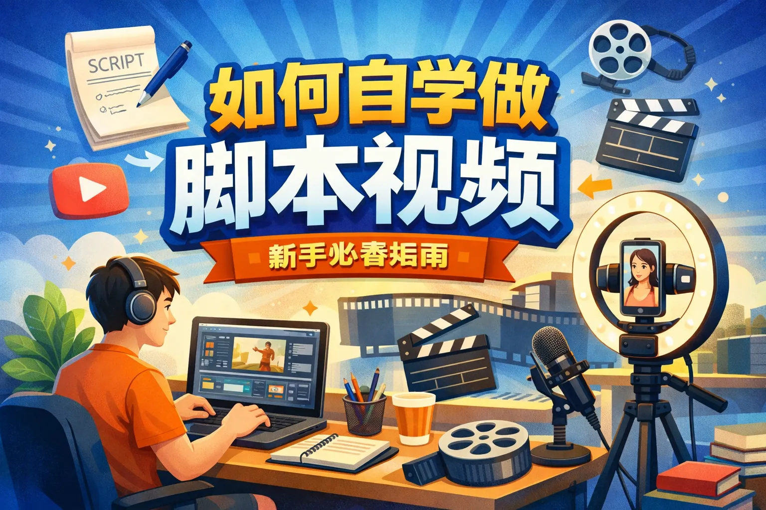 如何自学做脚本视频