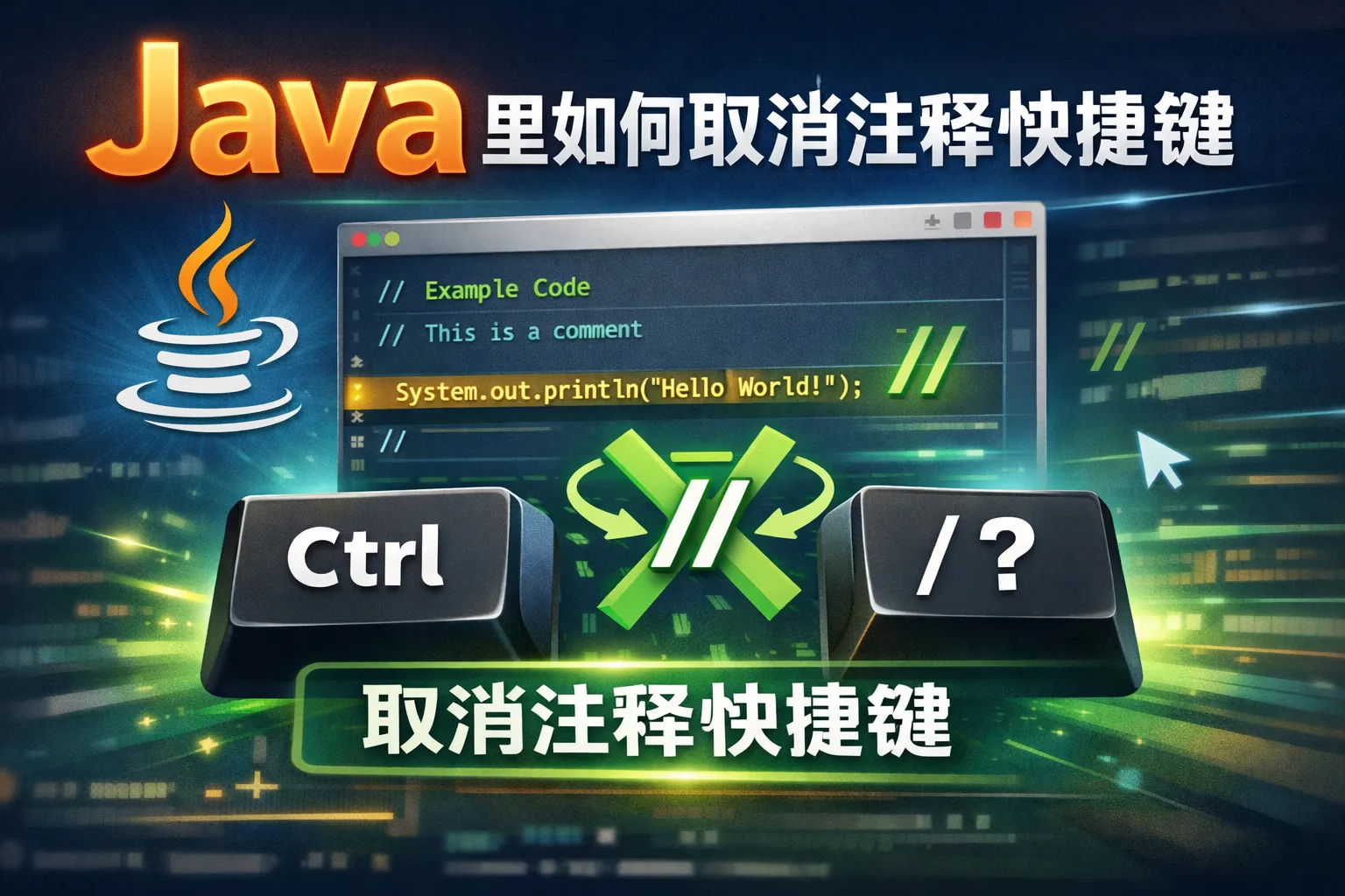 java里如何取消注释快捷键