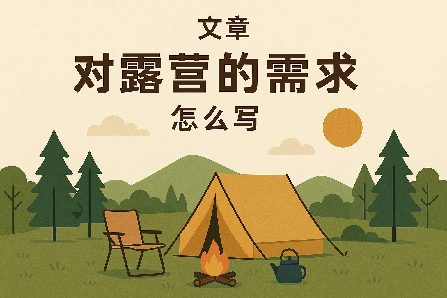 对露营的需求怎么写